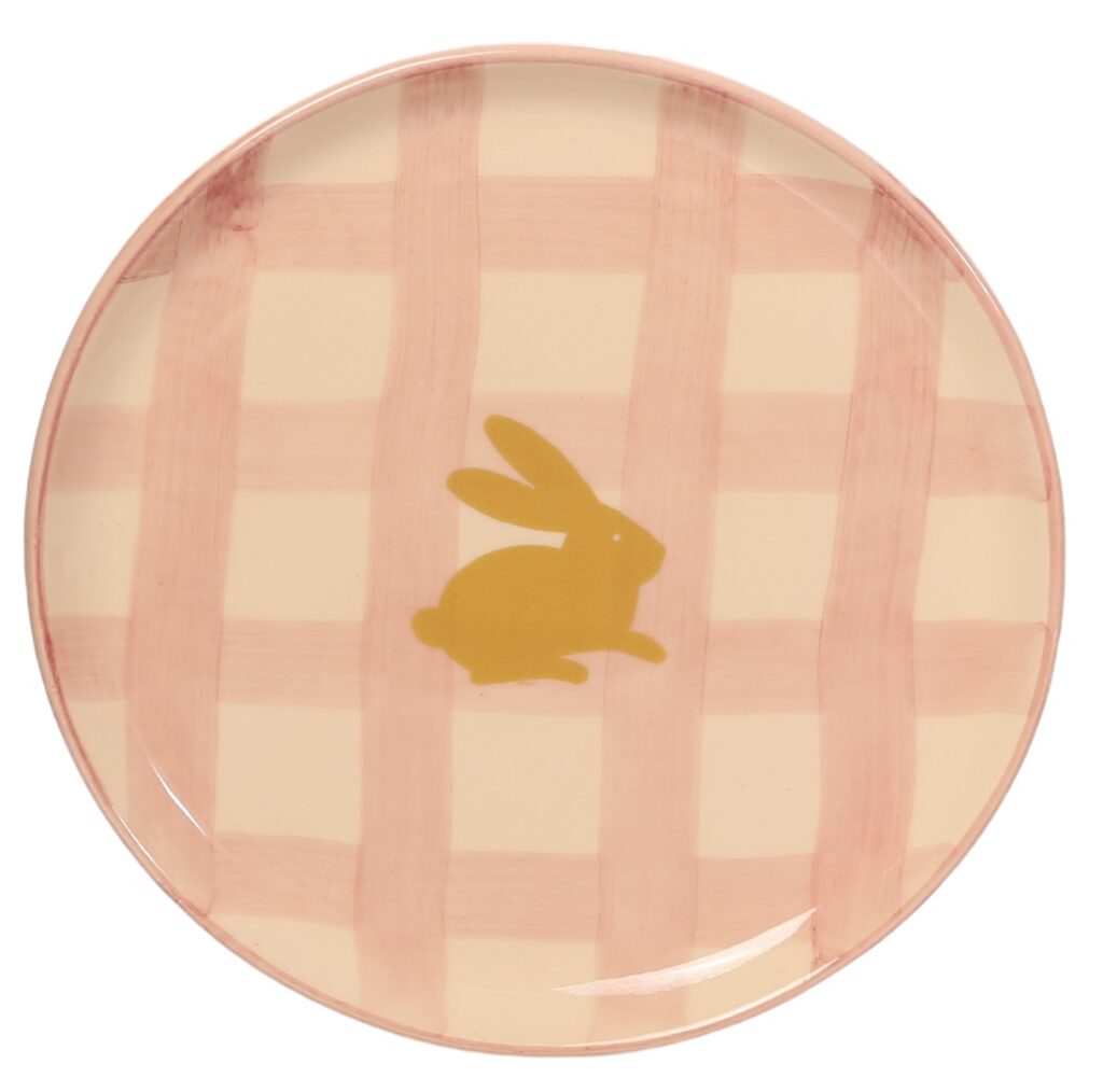 PRATO RED.LISO MN ROSA XADREZ DOURADO EASTER
