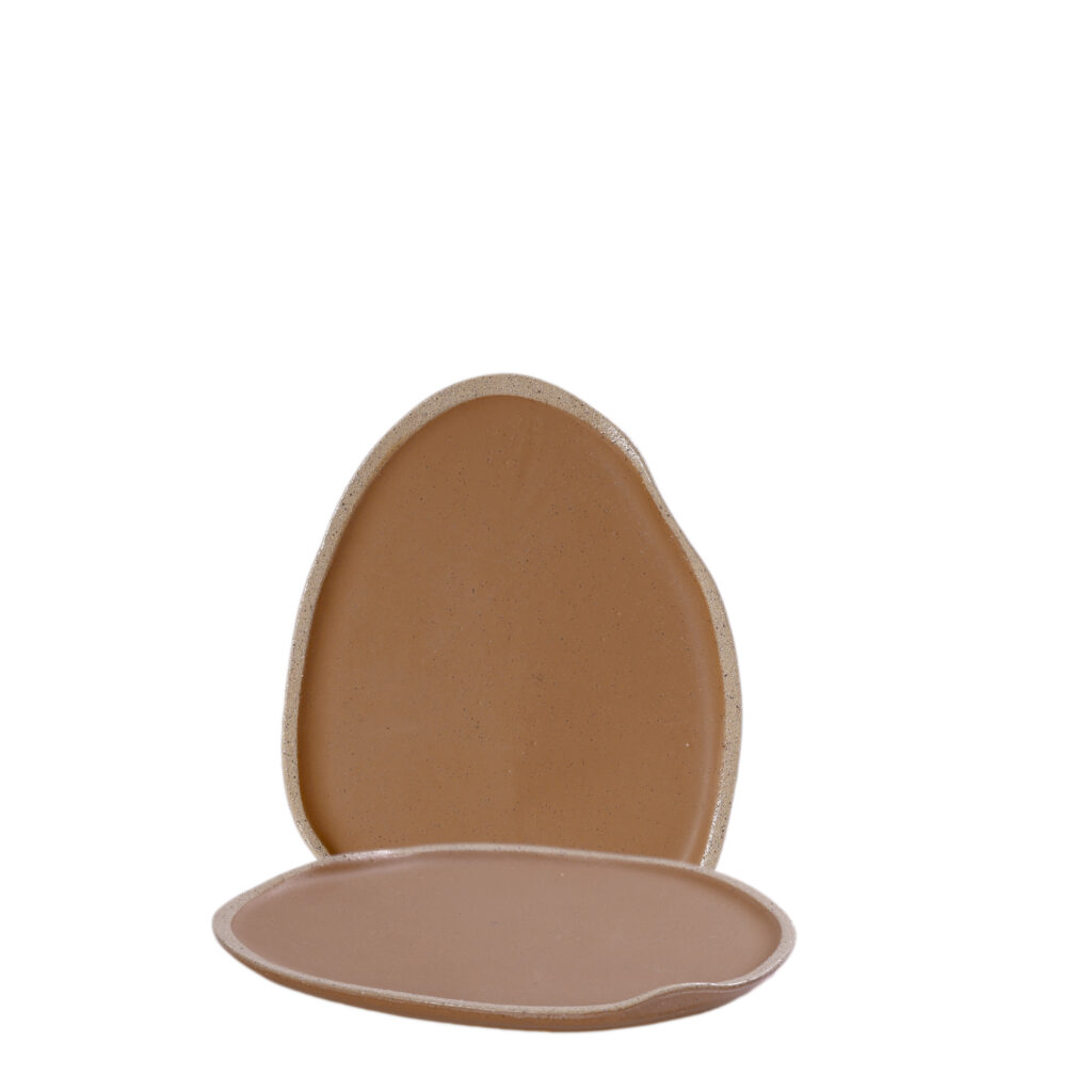 TRAVESSA ORGANICA OVAL PQ TERRA CARAMEL