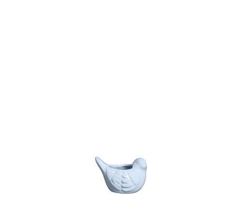 CACHEPOT PASSARO PQ ALGODÃO DOCE AZUL