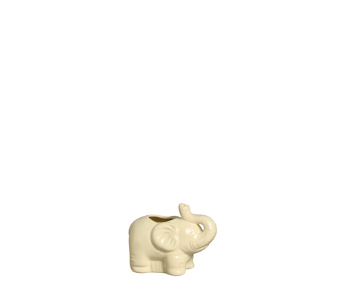 CACHEPOT ELEFANTE MD ALGODÃO DOCE AMARELO