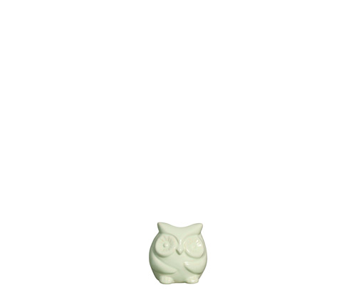 CACHEPOT CORUJA PQ ALGODÃO DOCE VERDE