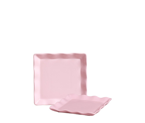 BAND. QUADR. MD BABADO ALGODÃO DOCE ROSA